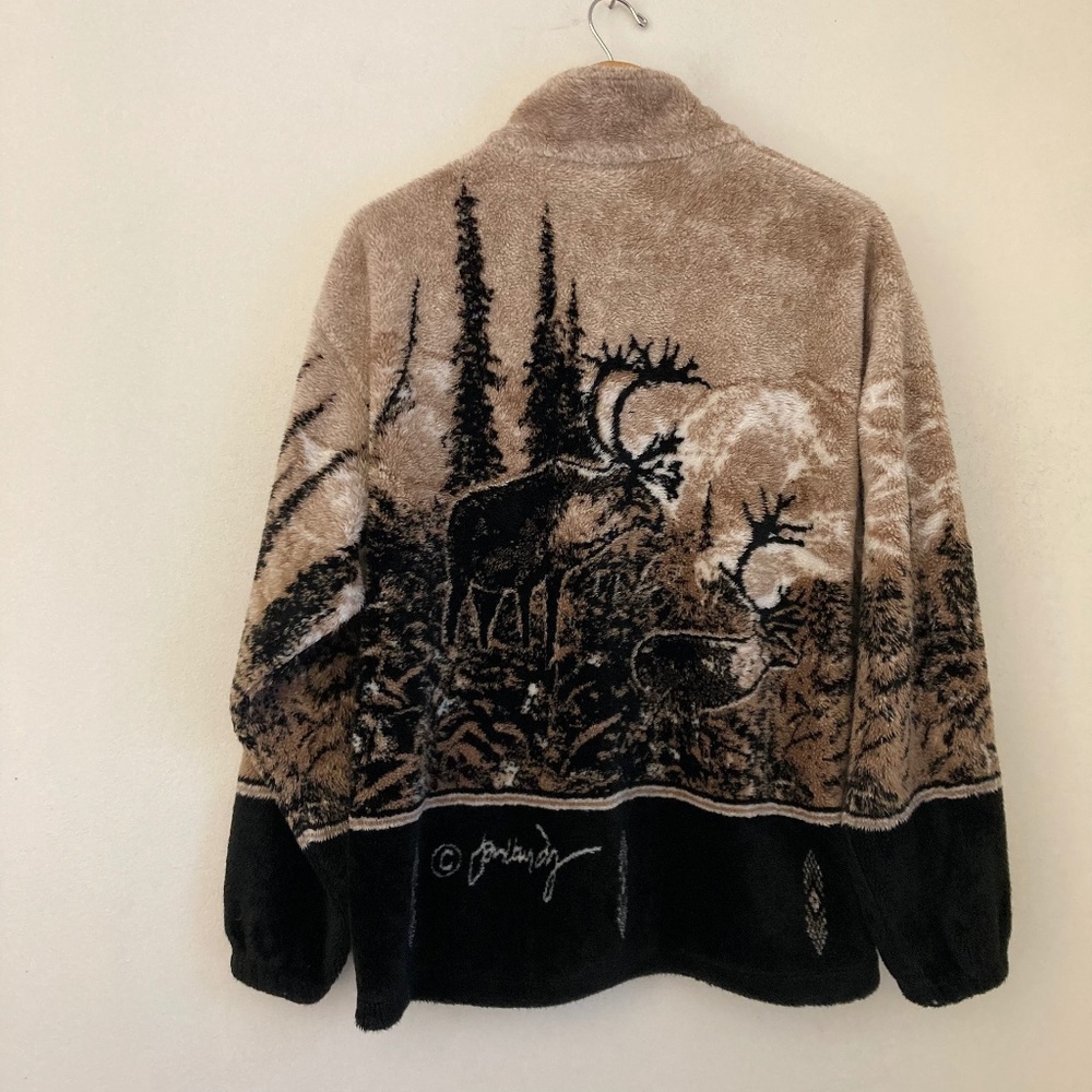 National wildlife federation Sherpa plush full zip jacket size L